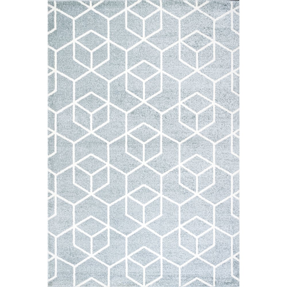 Tumbling Blocks Modern Geometric Area Rug. Picture 1