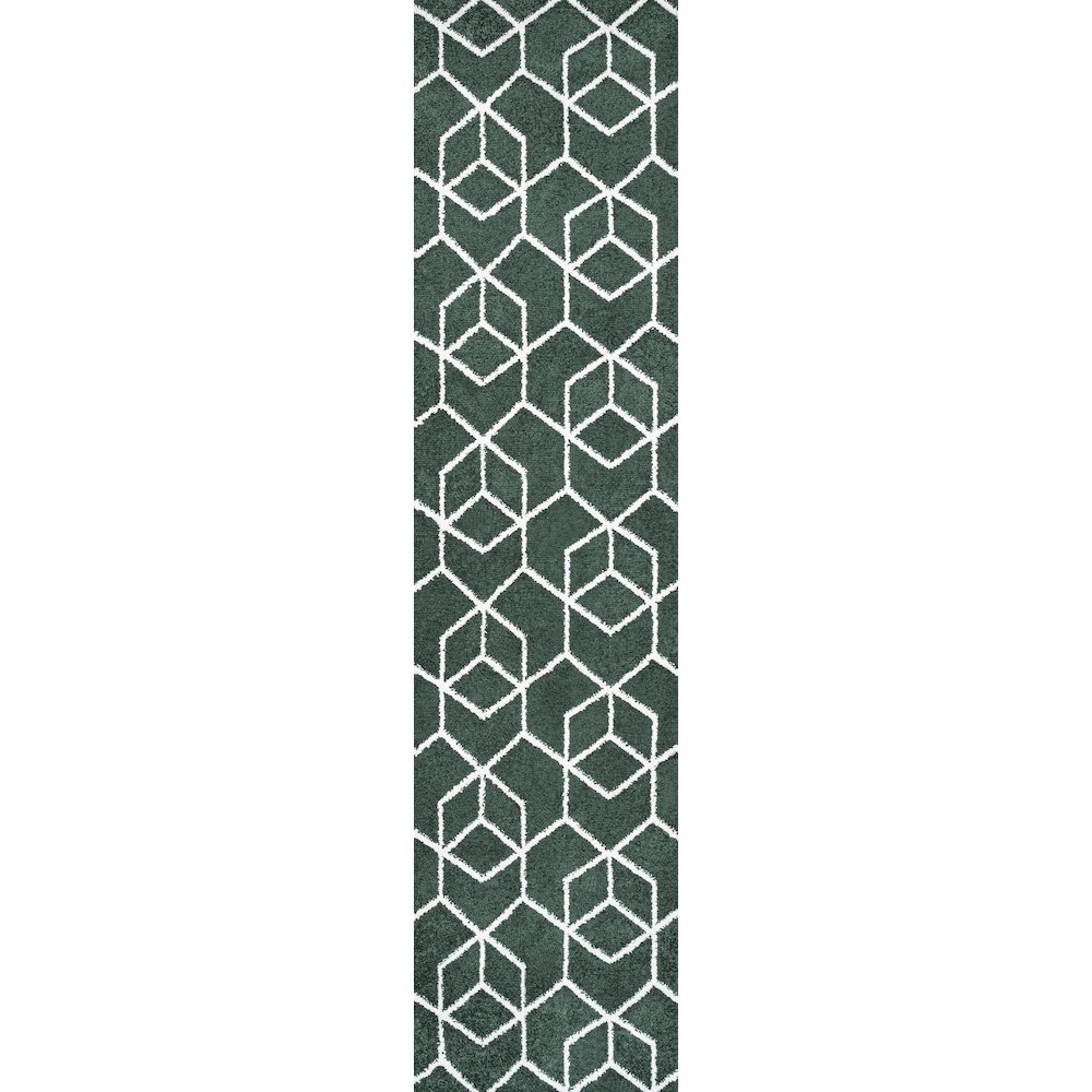 Tumbling Blocks Modern Geometric Area Rug. Picture 1