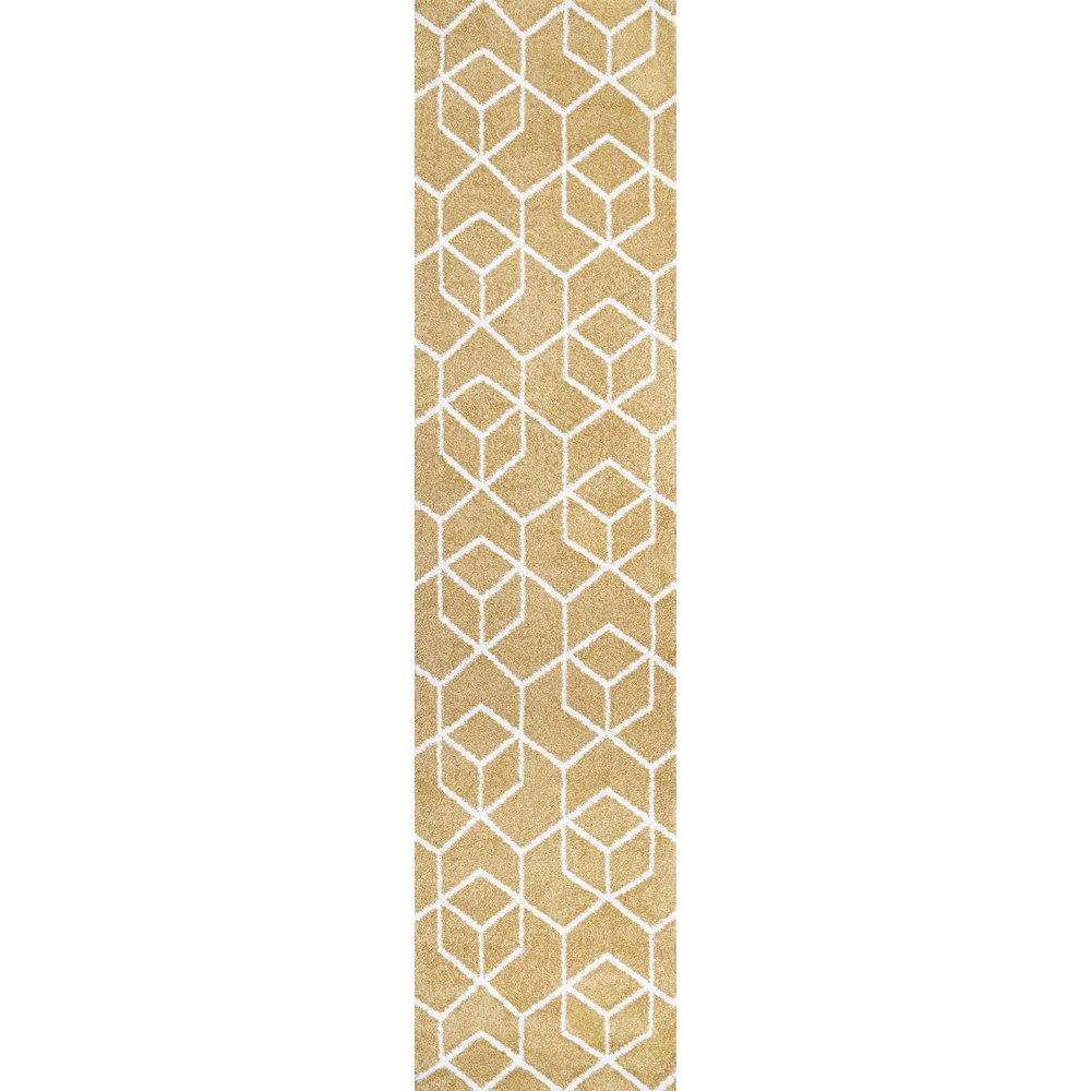 Tumbling Blocks Modern Geometric Area Rug. Picture 1
