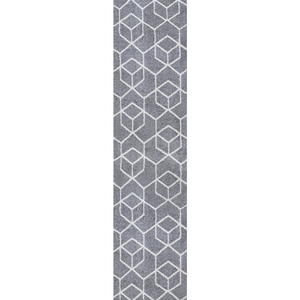 Tumbling Blocks Modern Geometric Area Rug. Picture 1