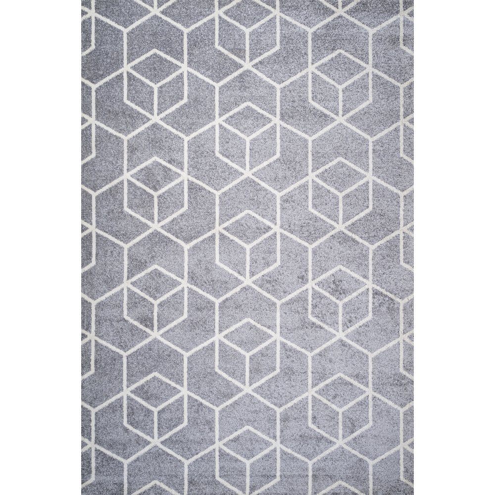 Tumbling Blocks Modern Geometric Area Rug. Picture 1