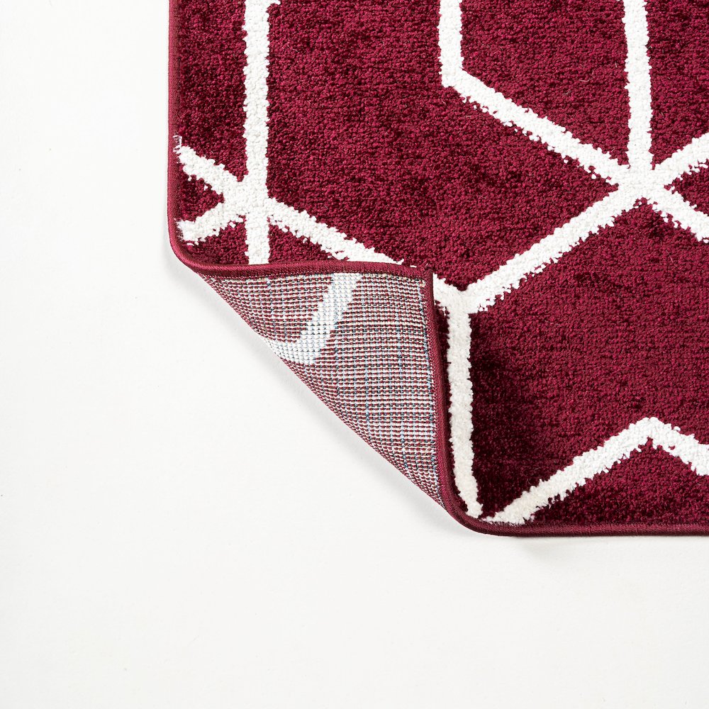 Tumbling Blocks Modern Geometric Area Rug. Picture 3