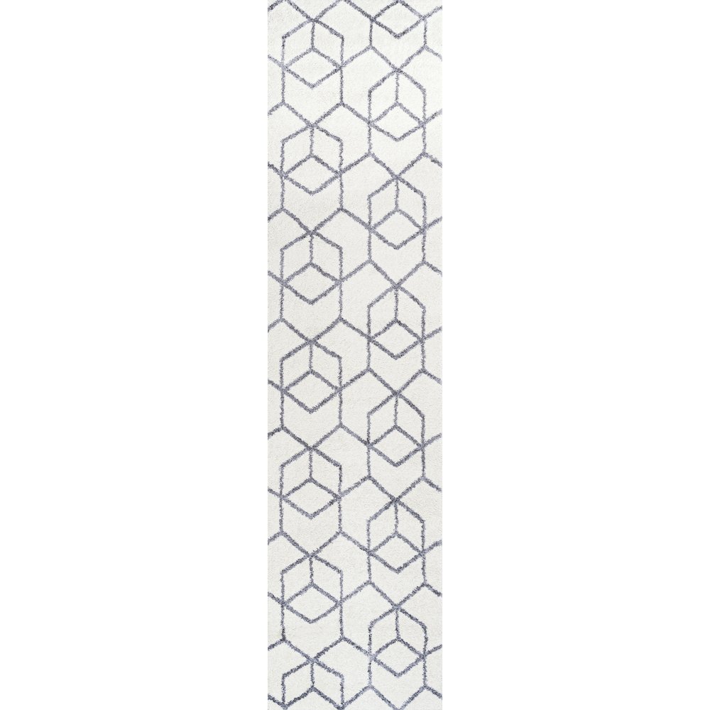 Tumbling Blocks Modern Geometric Area Rug. Picture 1