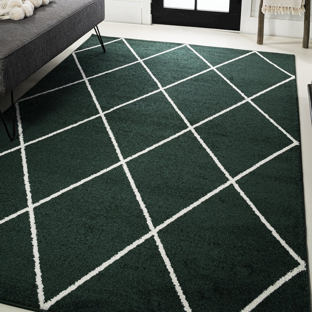 Cole Minimalist Diamond Trellis Area Rug. Picture 2