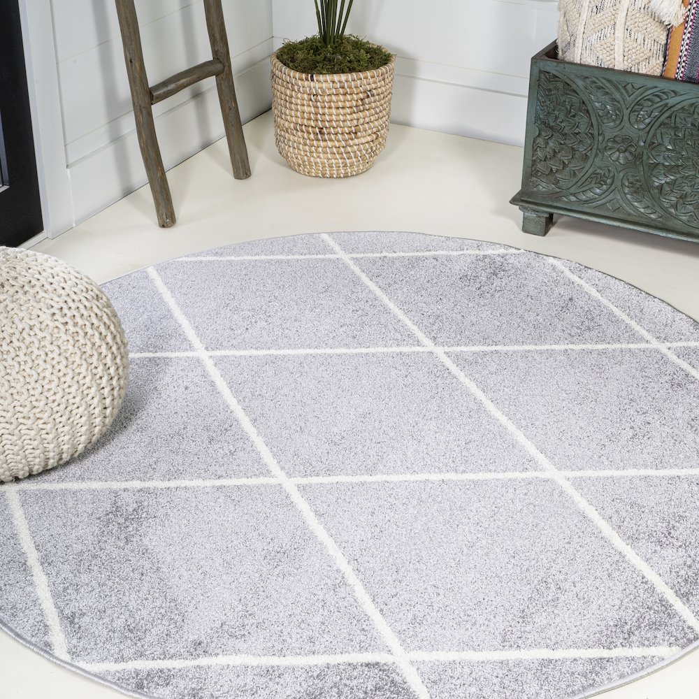 Cole Minimalist Diamond Trellis Area Rug. Picture 2