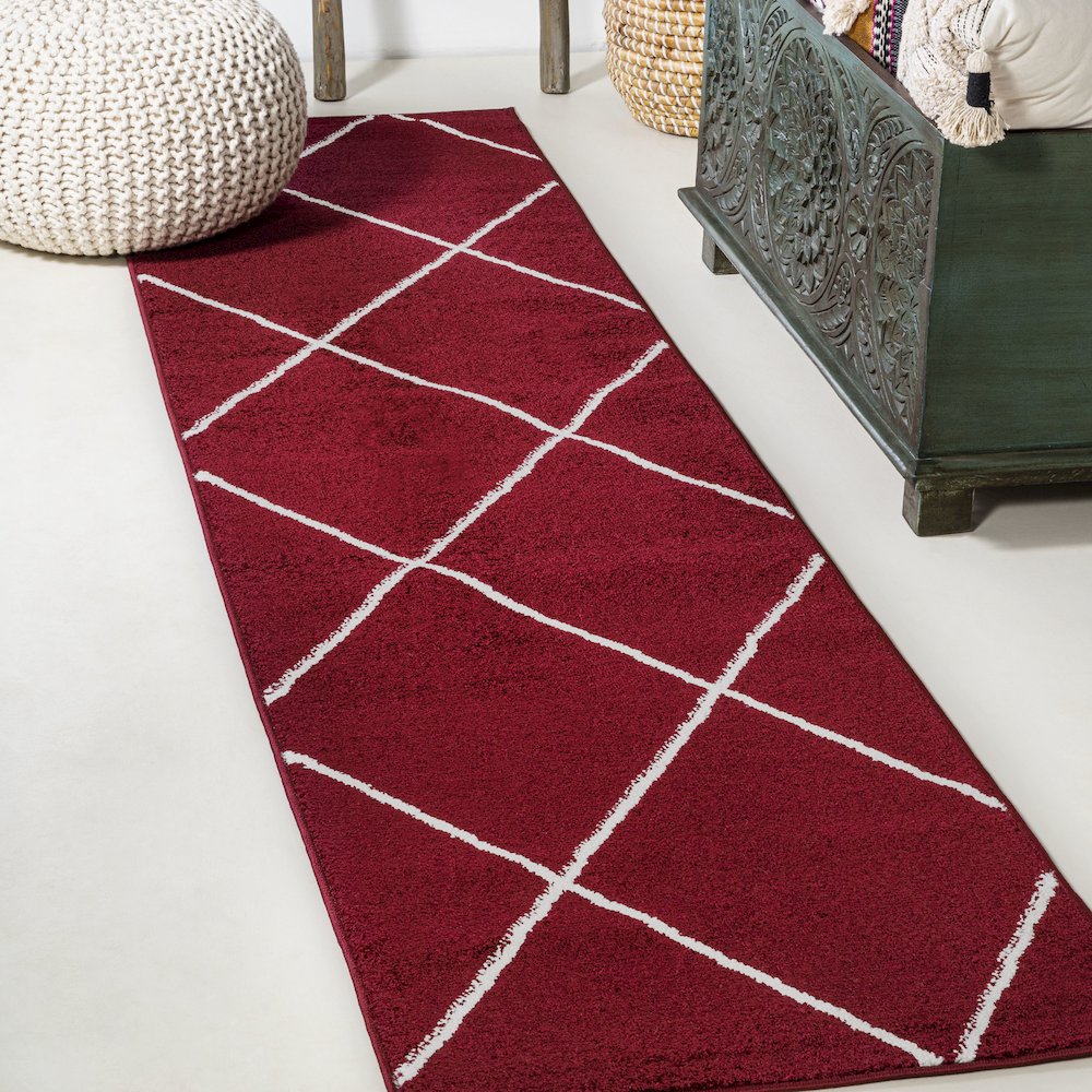 Cole Minimalist Diamond Trellis Area Rug. Picture 2