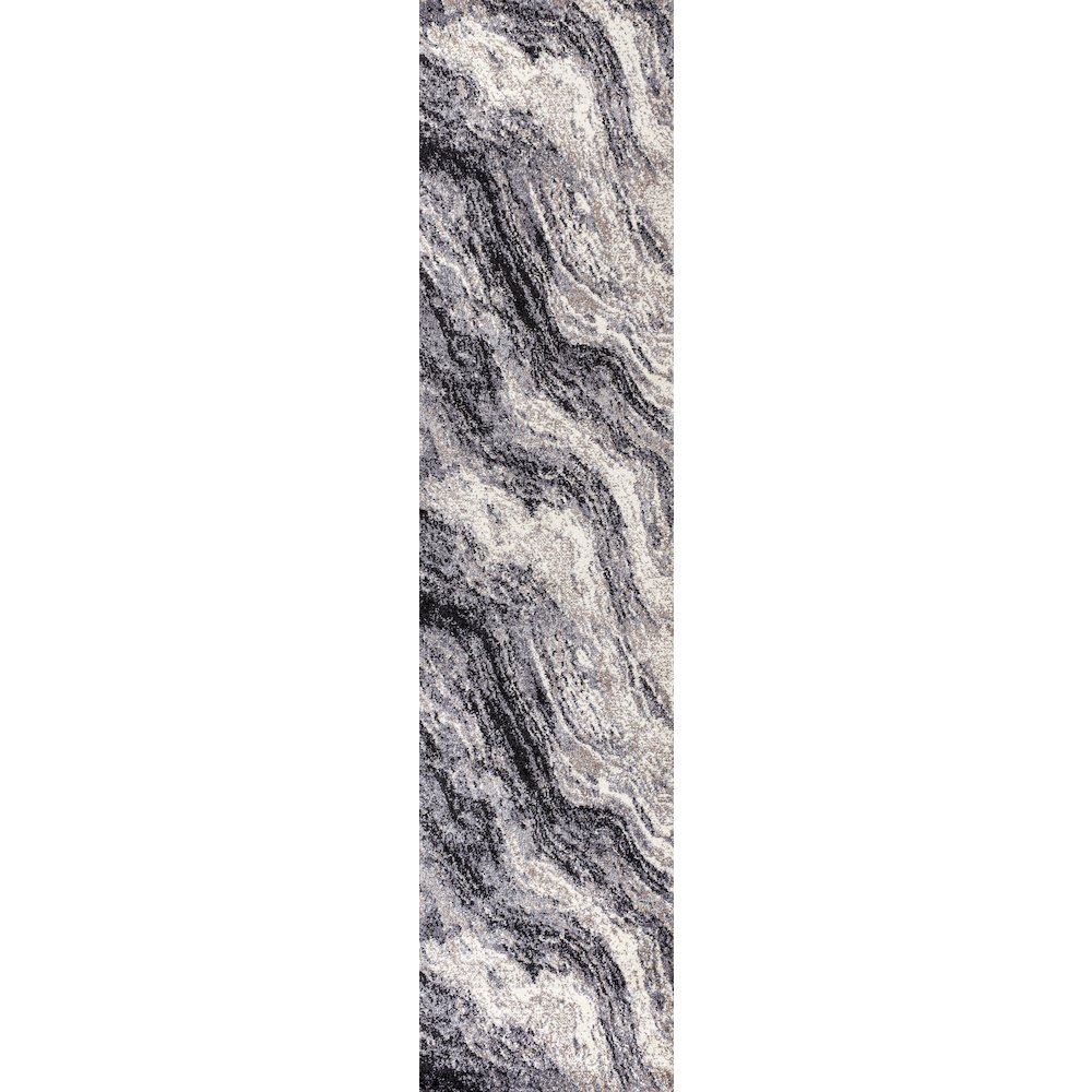 Kassia Contemporary Glam Abstract Marble Area Rug. Picture 3
