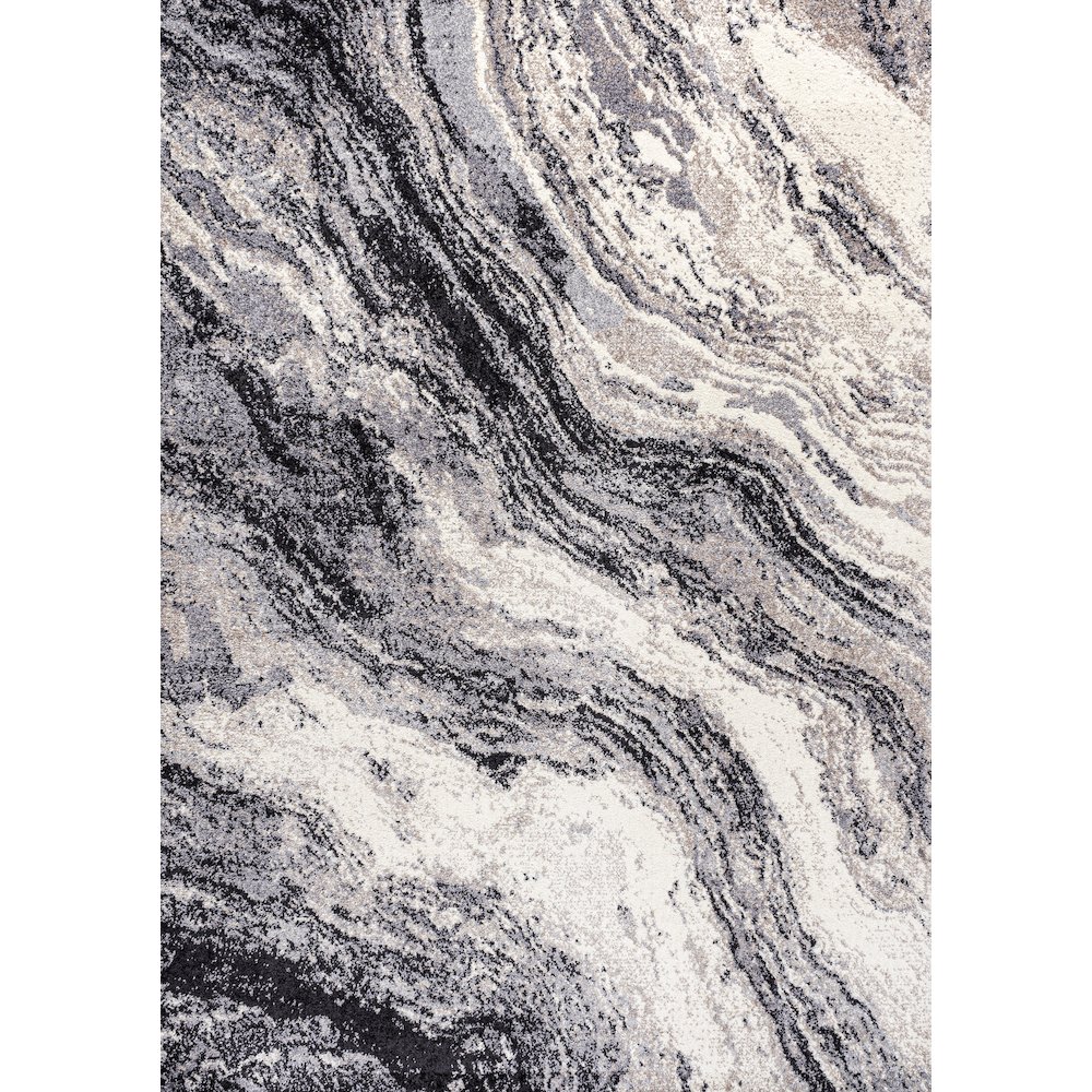 Kassia Contemporary Glam Abstract Marble Area Rug. Picture 2