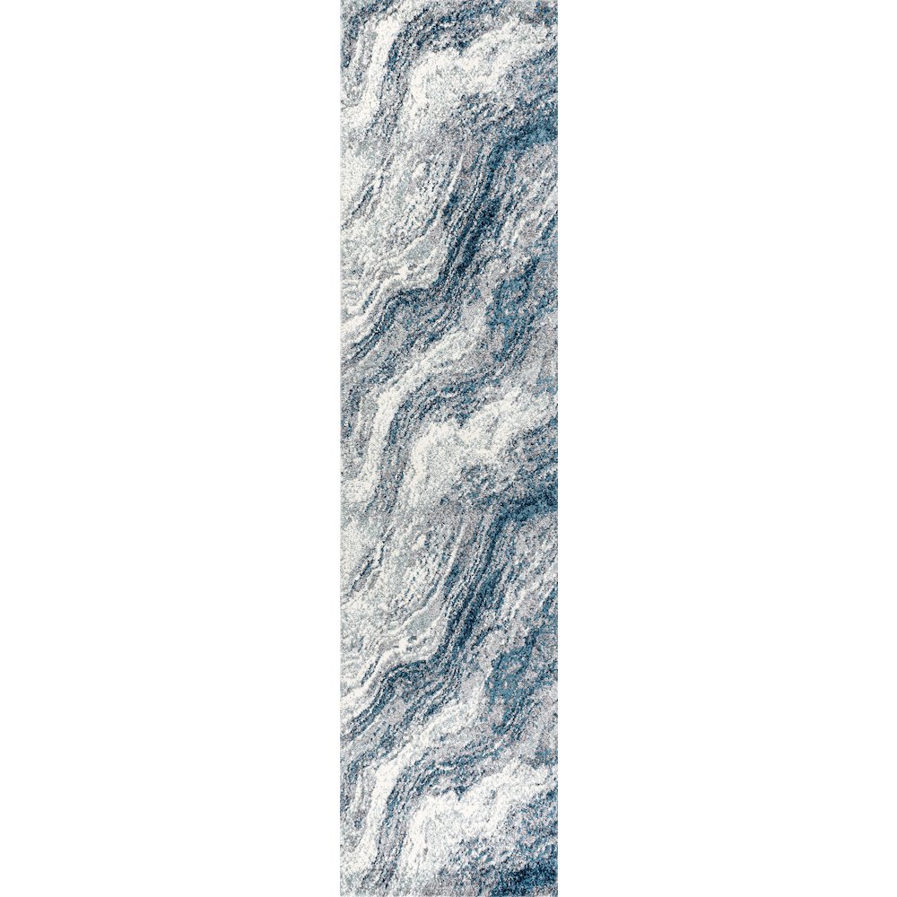 Kassia Contemporary Glam Abstract Marble Area Rug. Picture 3