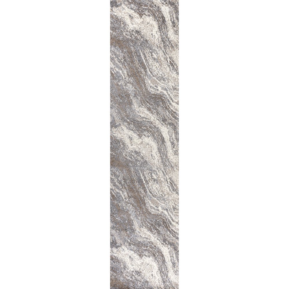 Kassia Contemporary Glam Abstract Marble Area Rug. Picture 3