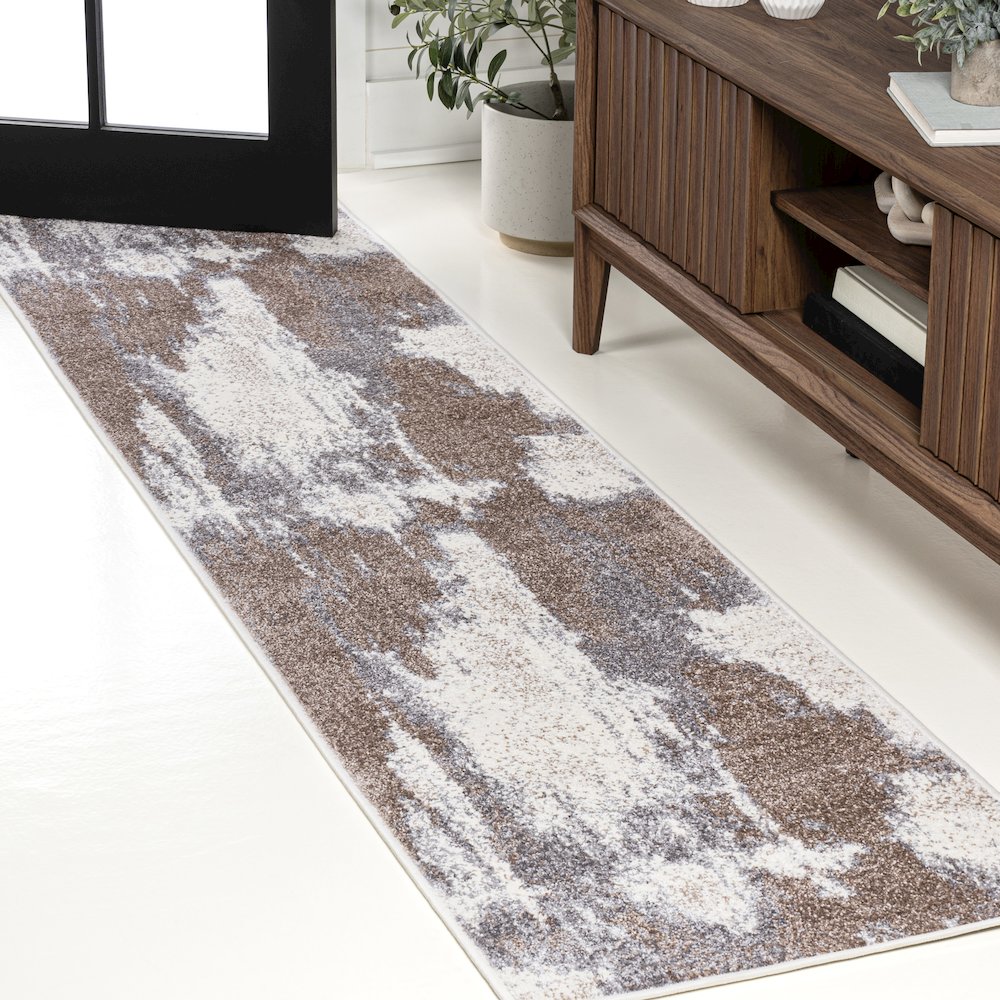 Zoe Contemporary Bohemian Abstract Marble Area Rug. Picture 5