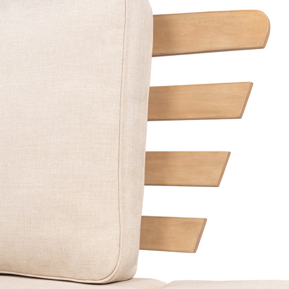 Hartley 2-Seat Modern Scandinavian Folding Wood Outdoor Day Bed Sofa. Picture 4