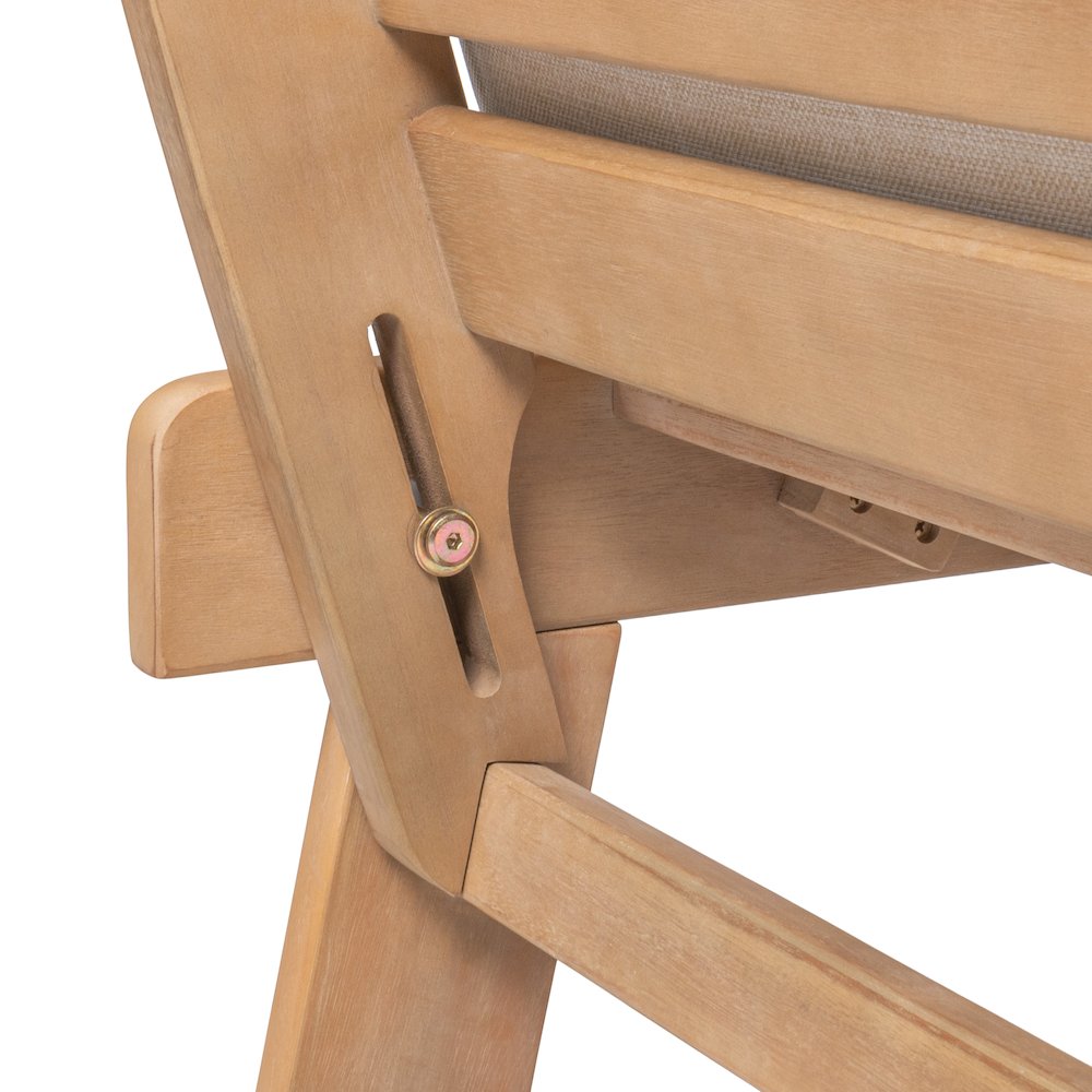 Hartley 2-Seat Modern Scandinavian Folding Wood Outdoor Day Bed Sofa. Picture 6