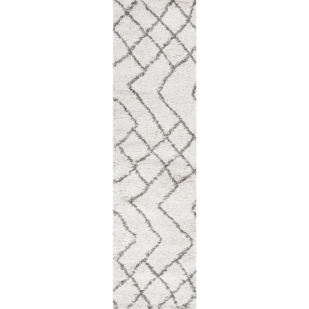 Inca Moroccan Diamond Shag Area Rug. Picture 1