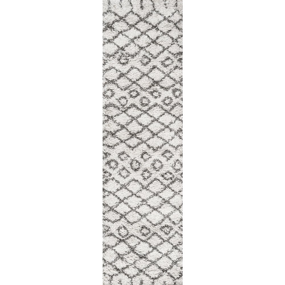 Algaida Moroccan Diamond Shag Area Rug. Picture 1