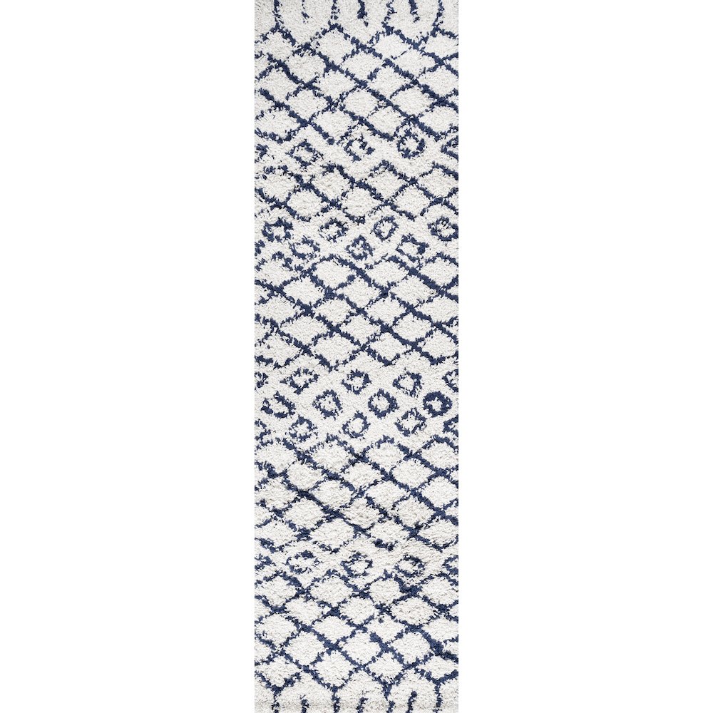 Algaida Moroccan Diamond Shag Area Rug. Picture 1