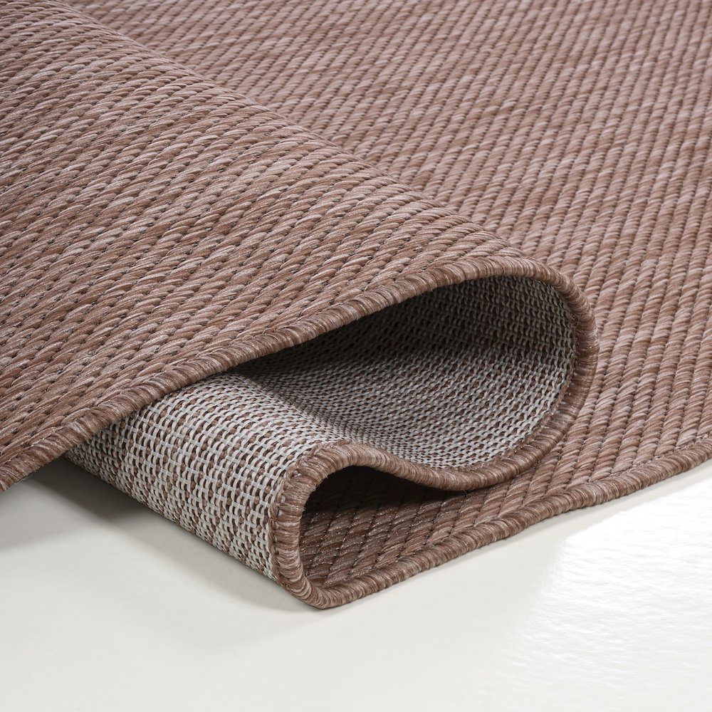 Miles Modern Minimalist Radius Corner SolidIndoor/Outdoor Shaped  Rug. Picture 3
