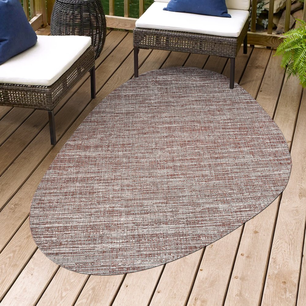 Callan Modern Rustic Abstract Beige  Indoor/Outdoor Shaped  Rug. Picture 1