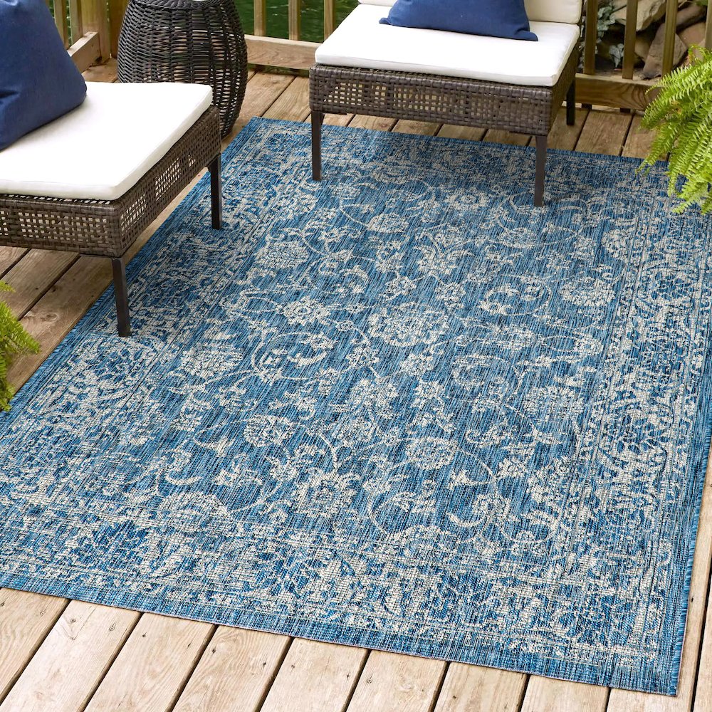 Tela Bohemian TetuWeave FloralIndoor/Outdoor  Rug. Picture 2