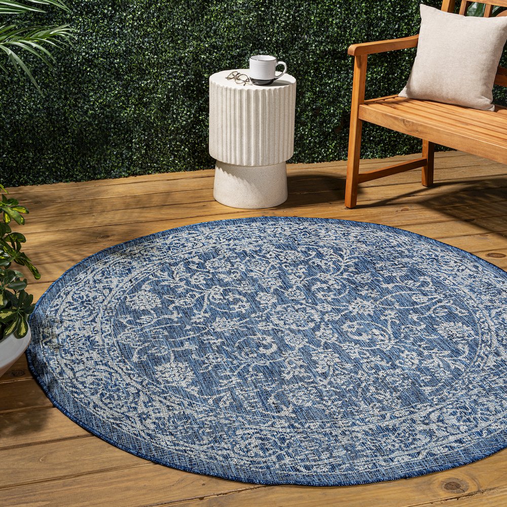 Tela Bohemian TetuWeave Floral  Indoor/Outdoor  Rug. Picture 1