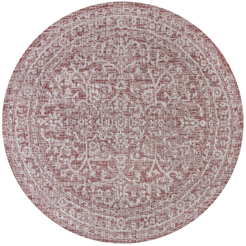 Malta Bohemian Medallion Textured Weave Indoor/Outdoor Area Rug. Picture 1