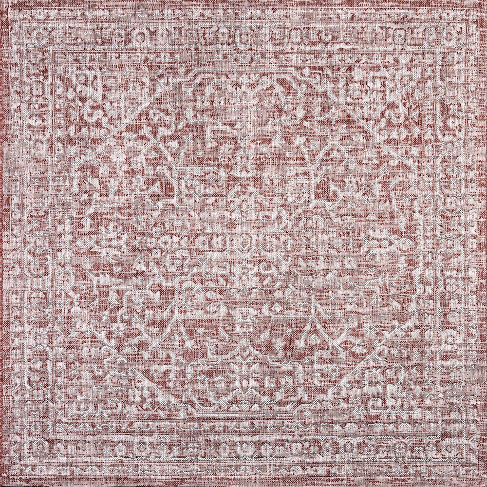 Malta Bohemian Medallion Textured Weave Indoor/Outdoor Area Rug. Picture 1