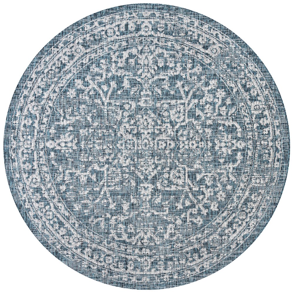 Malta Bohemian Medallion Textured Weave Indoor/Outdoor Area Rug. Picture 1