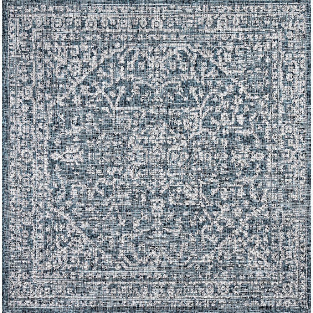 Malta Bohemian Medallion Textured Weave Indoor/Outdoor Area Rug. Picture 1