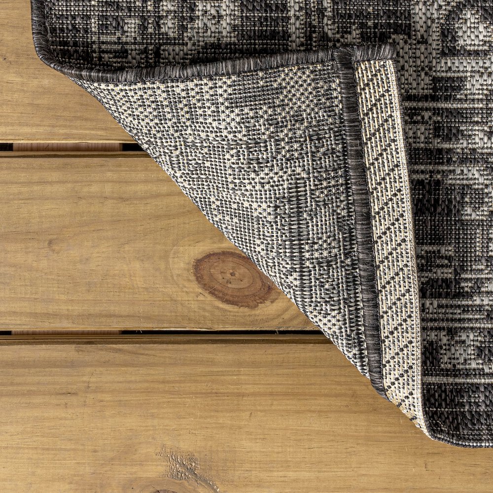 Malta Bohemian Medallion Textured Weave Indoor/Outdoor Area Rug. Picture 3