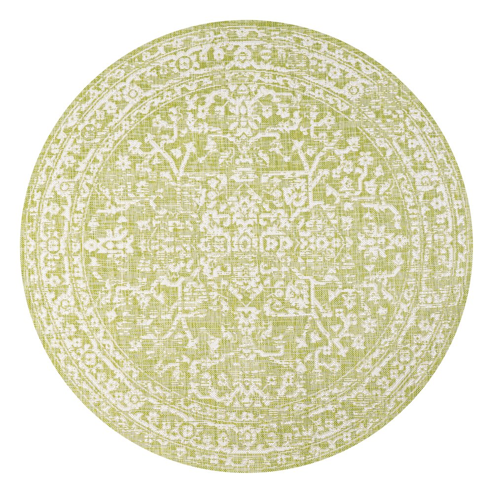Malta Bohemian Medallion Textured Weave Indoor/Outdoor Area Rug. Picture 1