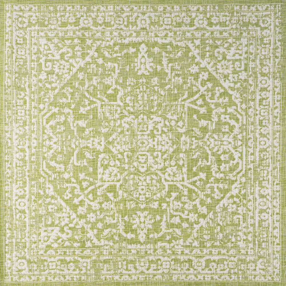 Malta Bohemian Medallion Textured Weave Indoor/Outdoor Area Rug. Picture 1