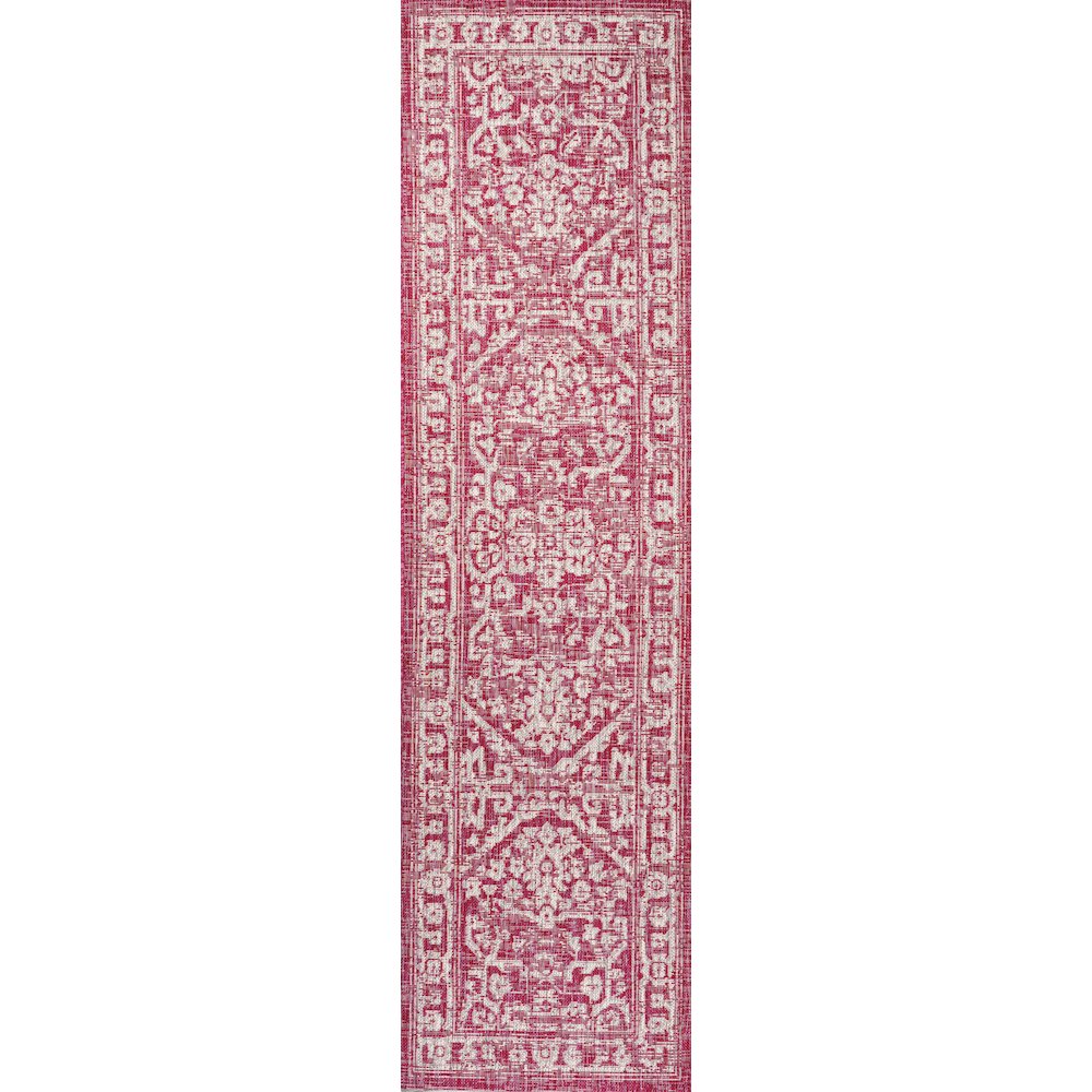 Malta Bohemian Medallion Textured Weave Indoor/Outdoor Area Rug. Picture 1