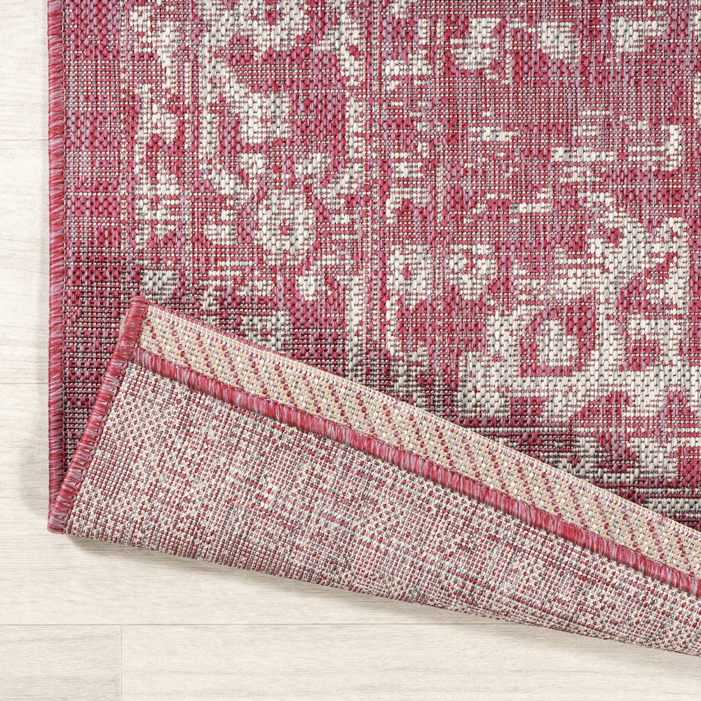Malta Bohemian Medallion Textured Weave Indoor/Outdoor Area Rug. Picture 3