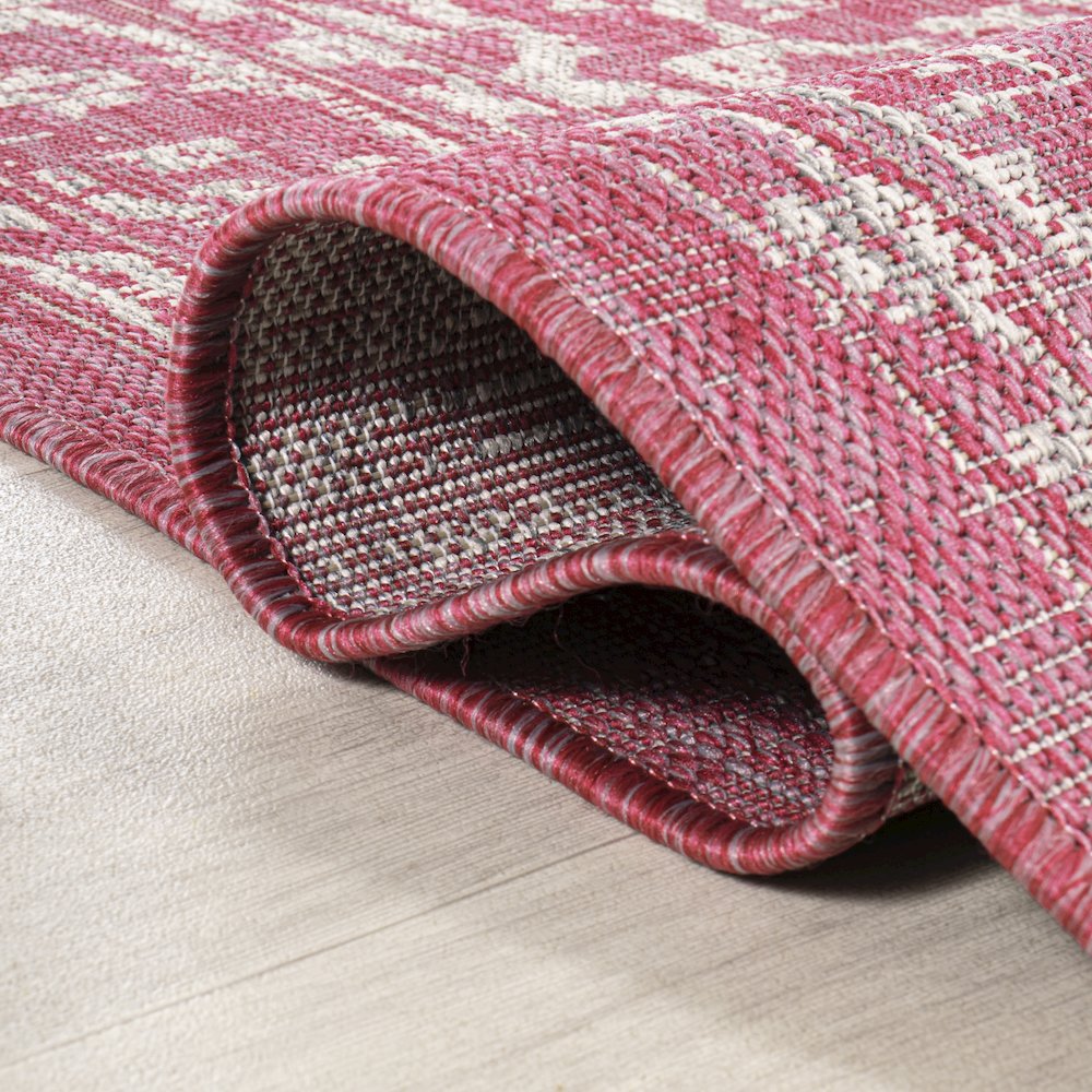 Malta Bohemian Medallion Textured Weave Indoor/Outdoor Area Rug. Picture 6
