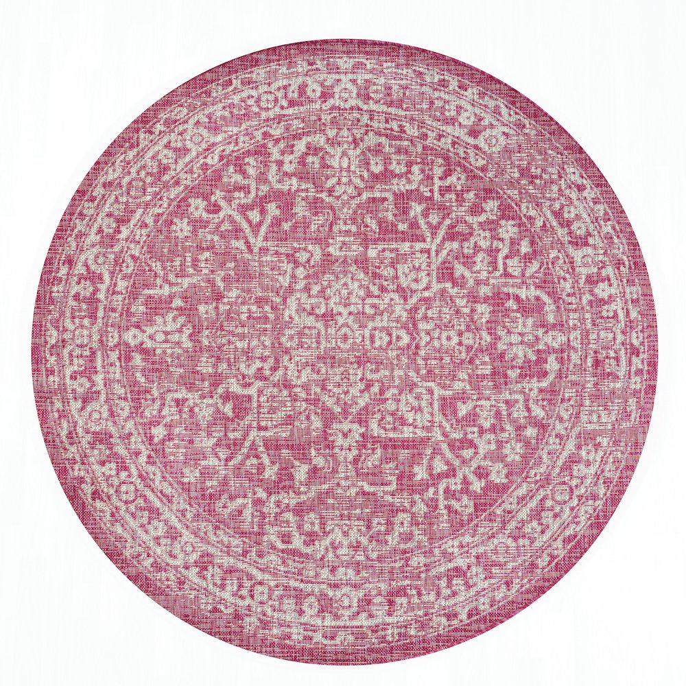 Malta Bohemian Medallion Textured Weave Indoor/Outdoor Area Rug. Picture 1