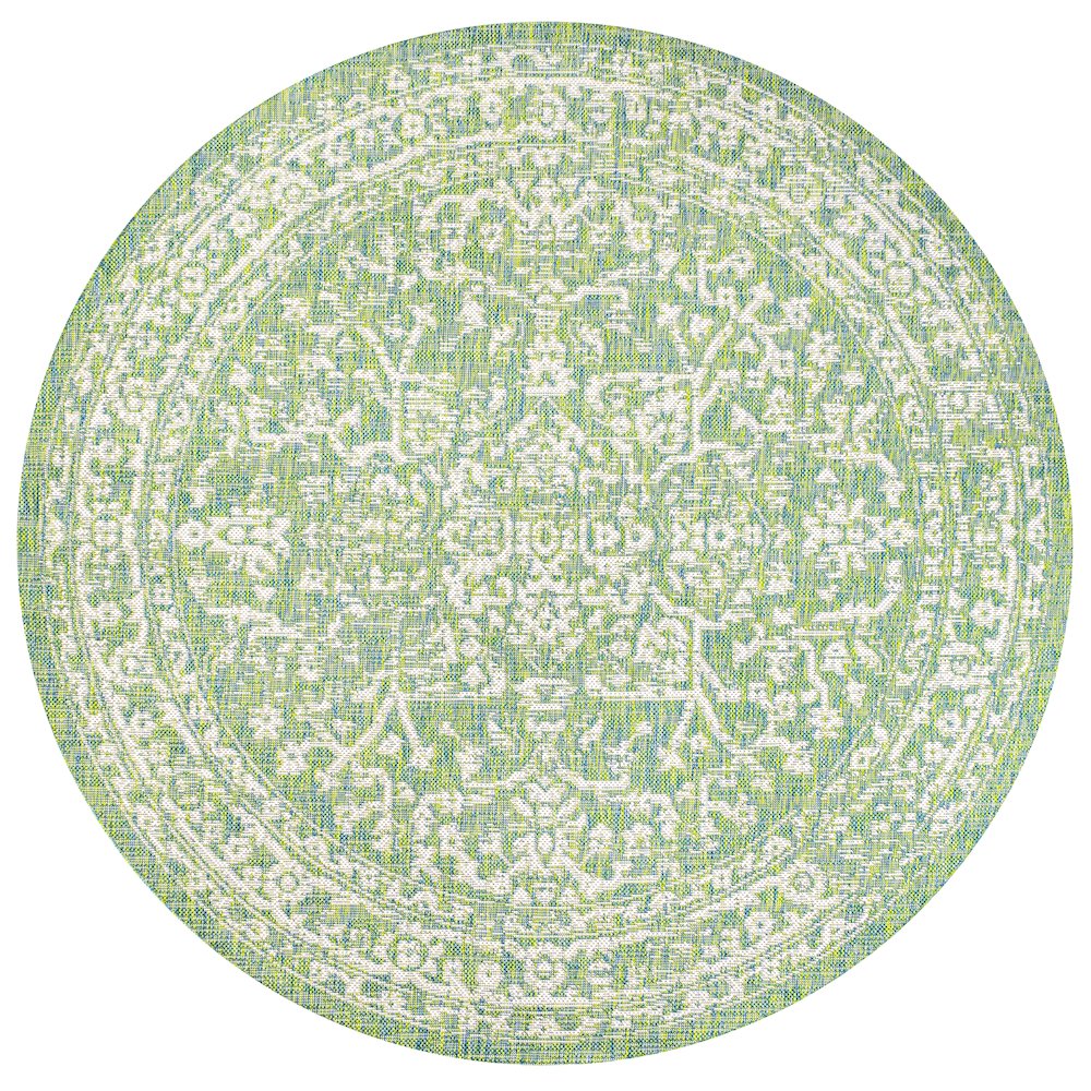 Malta Bohemian Medallion Textured Weave Indoor/Outdoor Area Rug. Picture 1