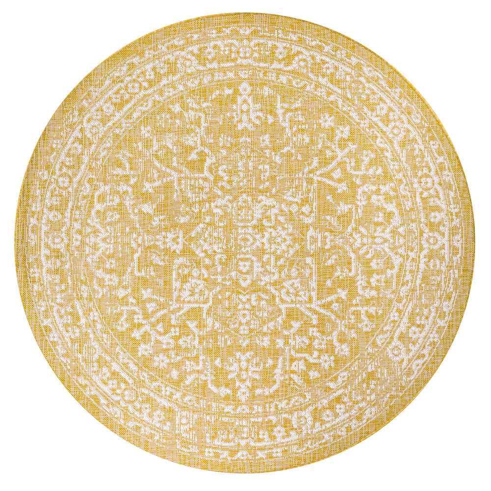 Malta Bohemian Medallion Textured Weave Indoor/Outdoor Area Rug. Picture 1