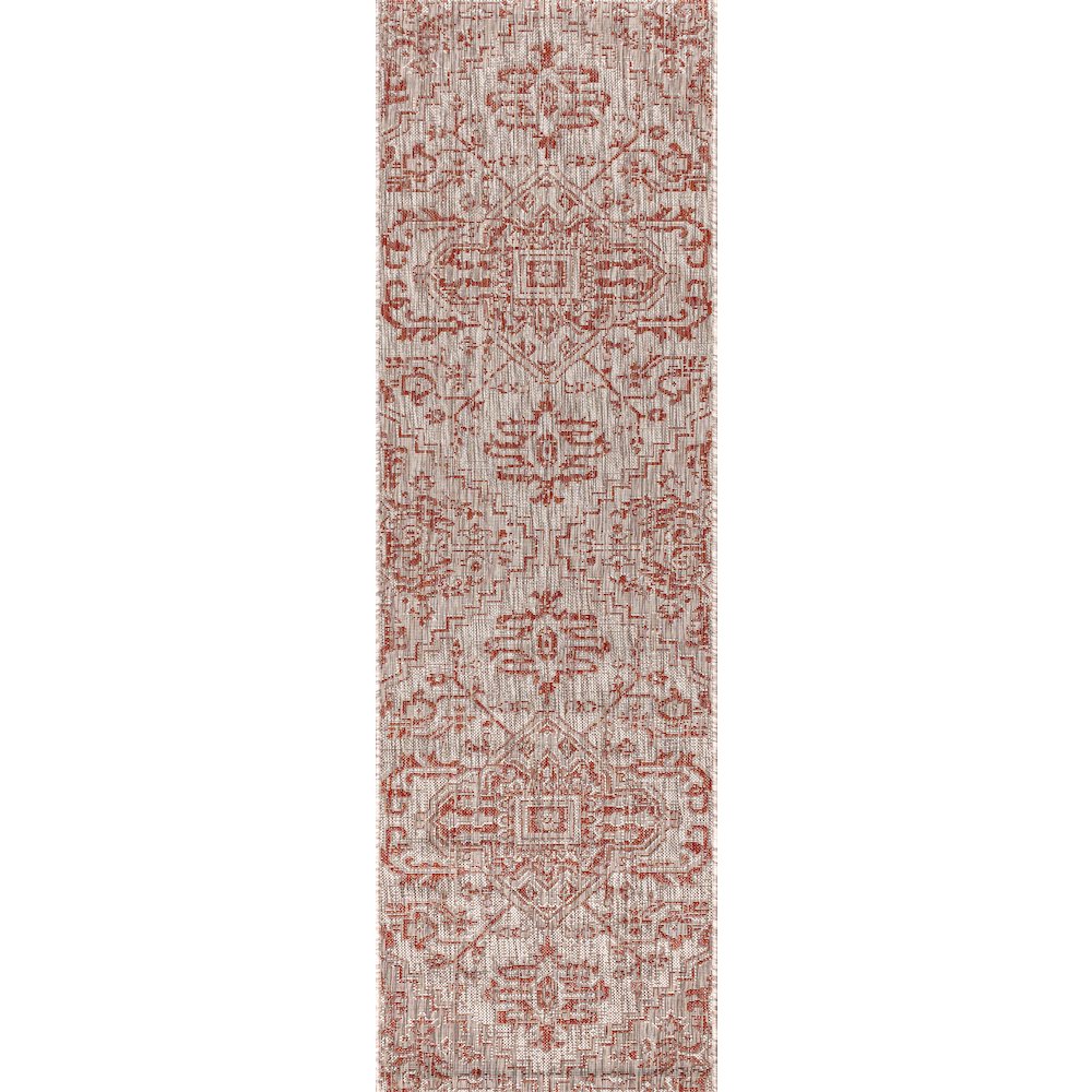 Estrella Bohemian Medallion Textured Weave Indoor/Outdoor Area Rug. Picture 1