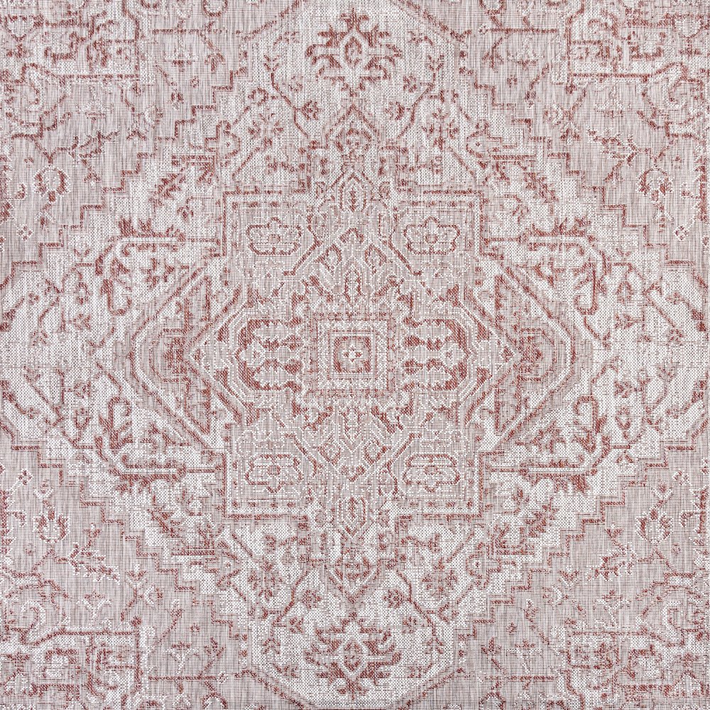 Estrella Bohemian Medallion Textured Weave Indoor/Outdoor Area Rug. Picture 1