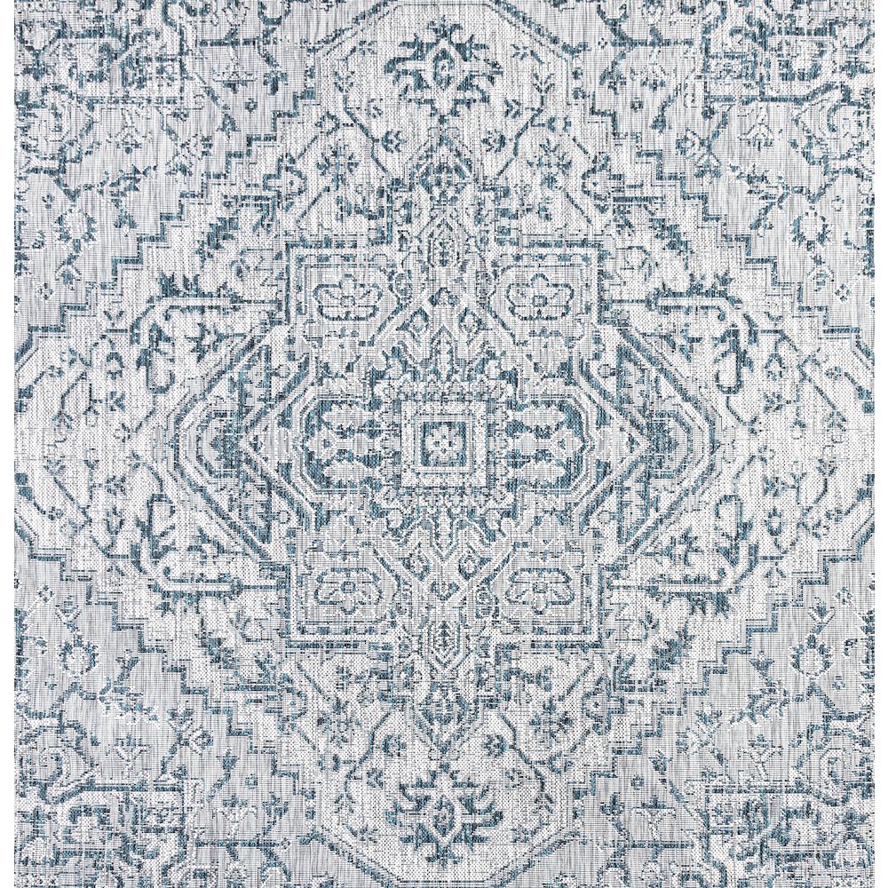 Estrella Bohemian Medallion Textured Weave Indoor/Outdoor Area Rug. Picture 1