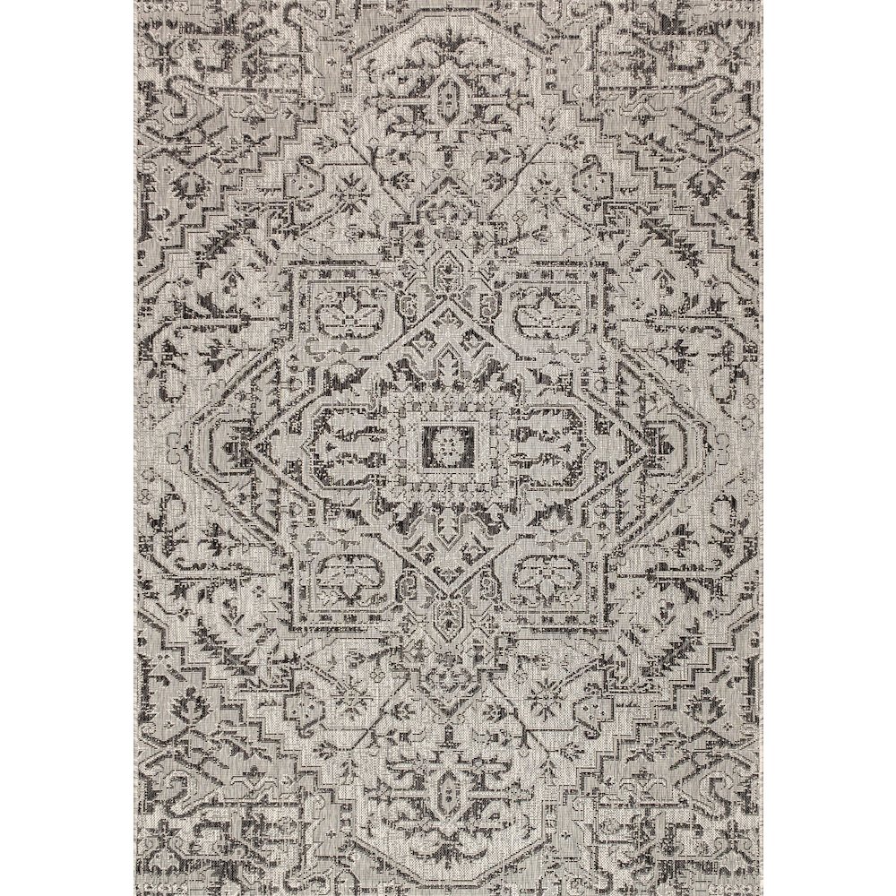 Estrella Bohemian Medallion Textured Weave Indoor/Outdoor Area Rug. Picture 1