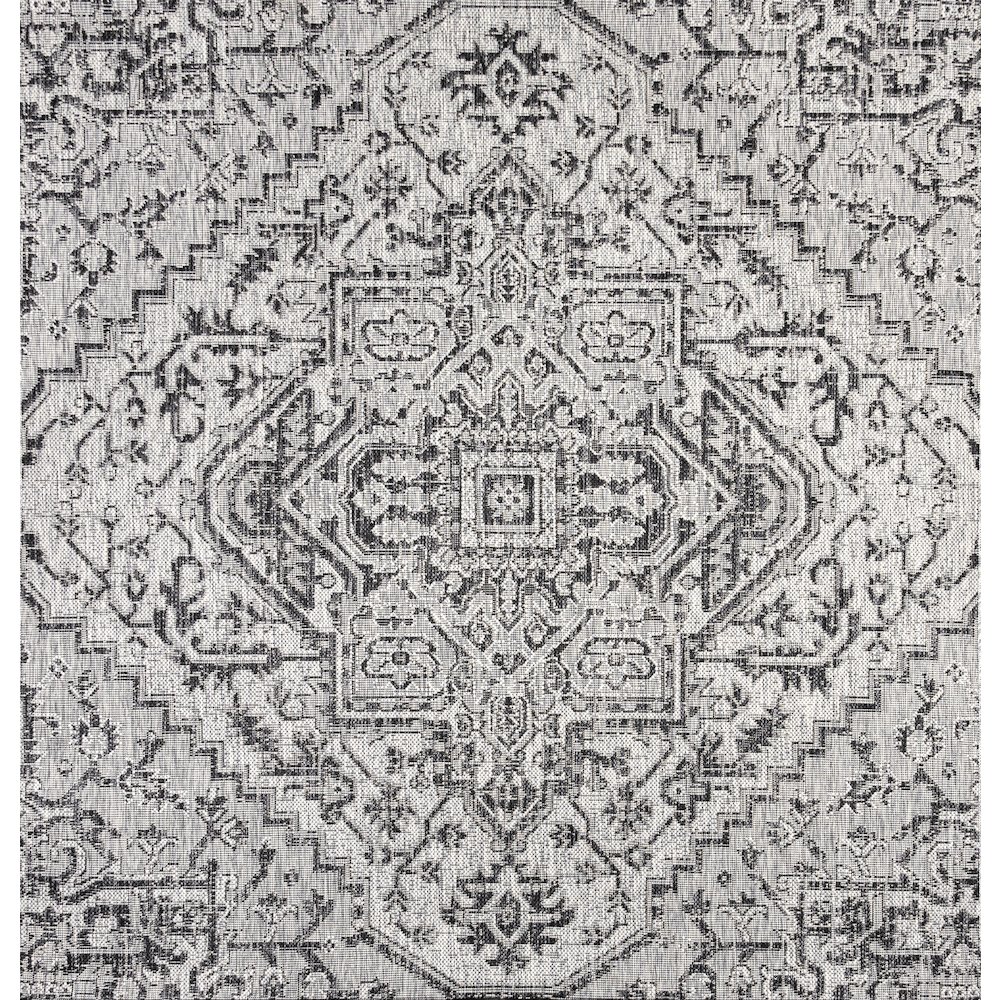 Estrella Bohemian Medallion Textured Weave Indoor/Outdoor Area Rug. Picture 1