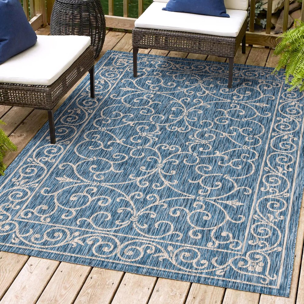 Charleston Vintage Filigree TetuWeaveIndoor/Outdoor  Rug. Picture 2