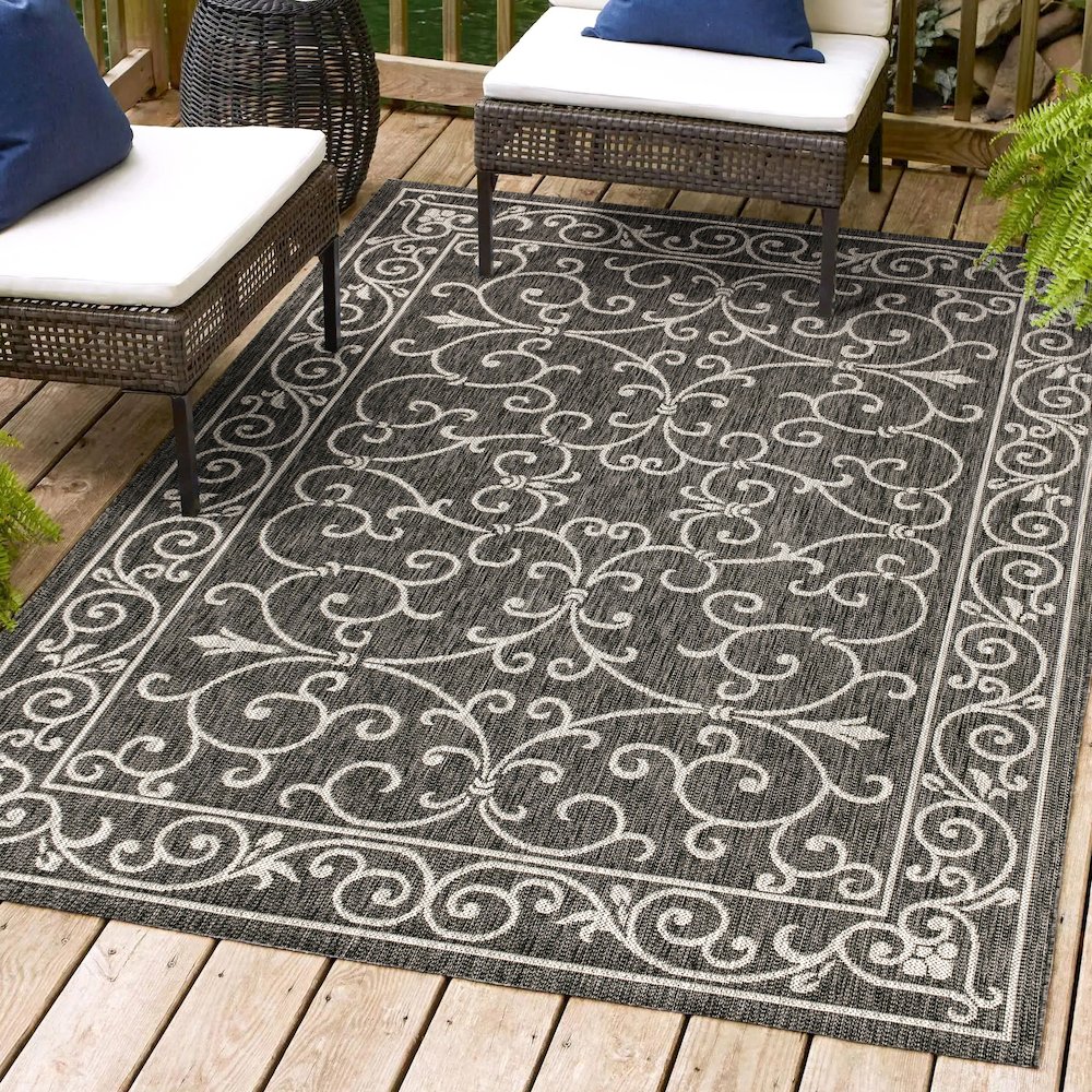 Charleston Vintage Filigree TetuWeaveIndoor/Outdoor  Rug. Picture 2