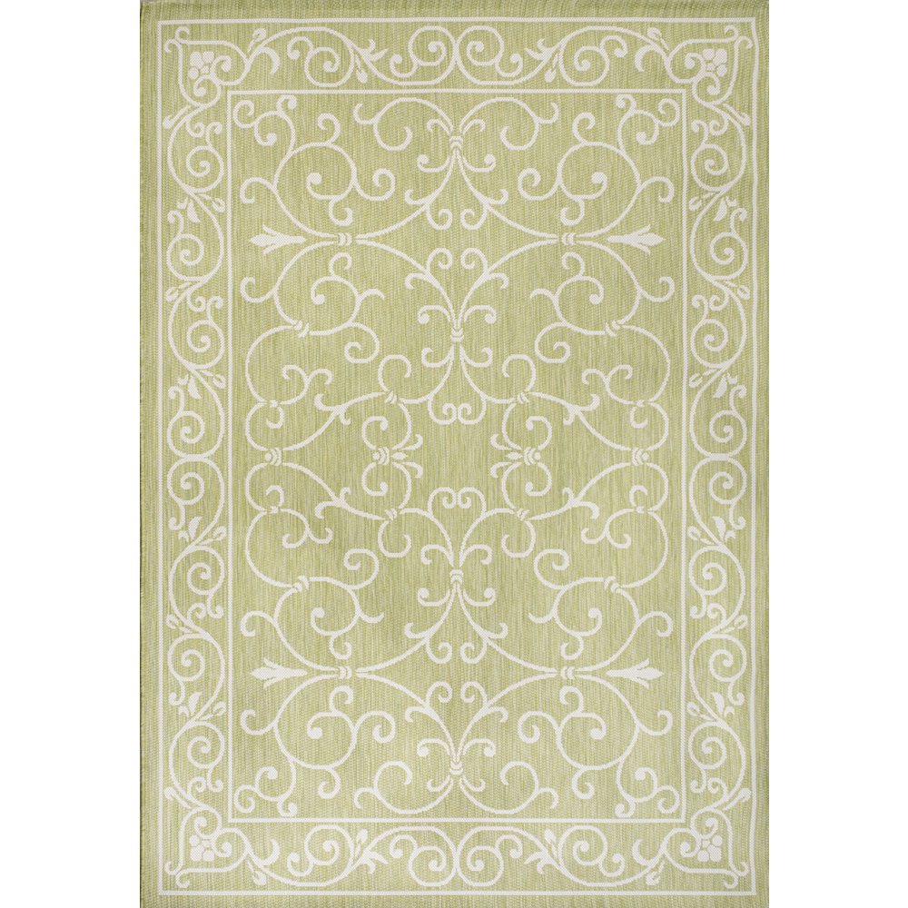 Charleston Vintage Filigree Textured Weave Indoor/Outdoor Area Rug. Picture 1