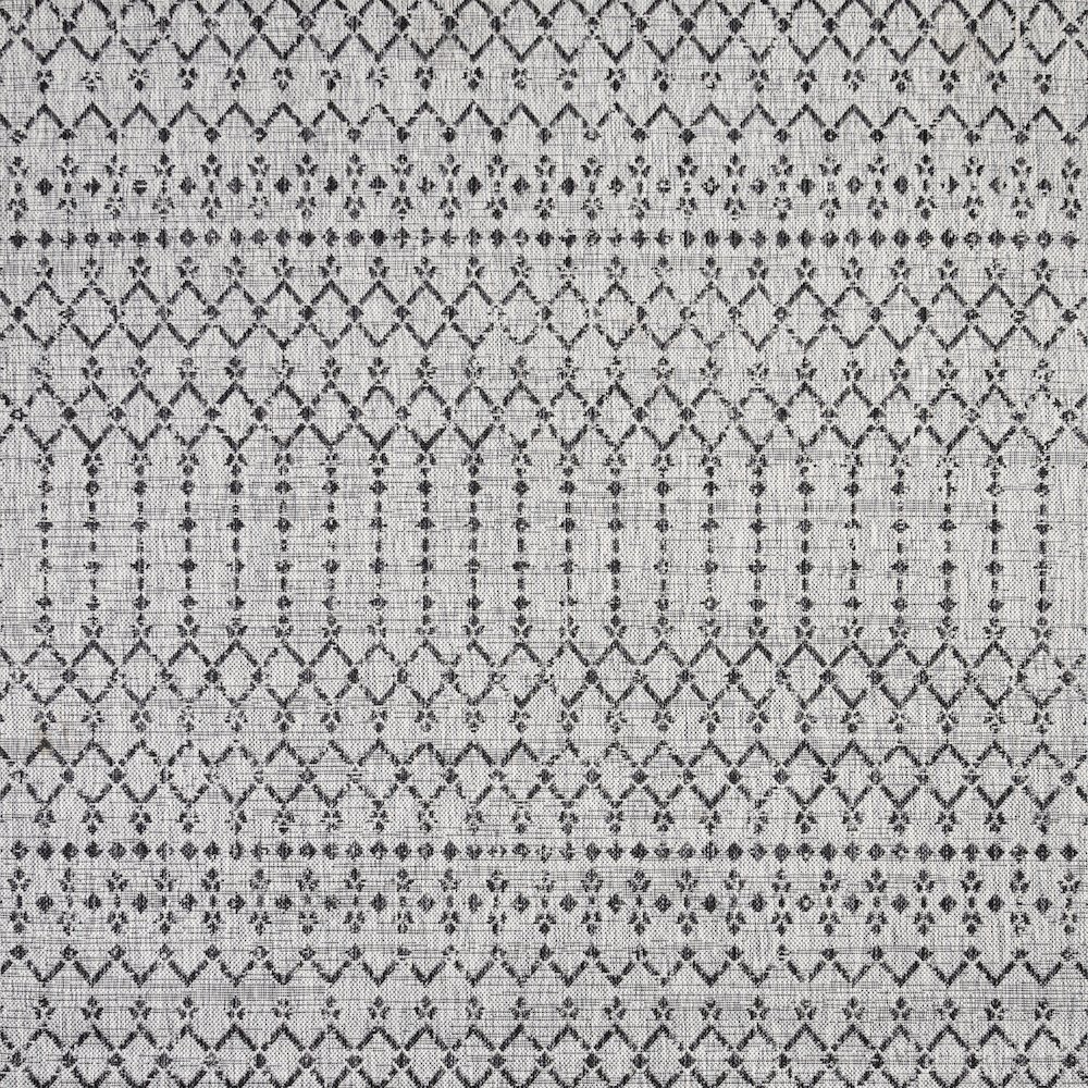 Ourika Moroccan Geometric Textured Weave Indoor/Outdoor Square Rug. Picture 1