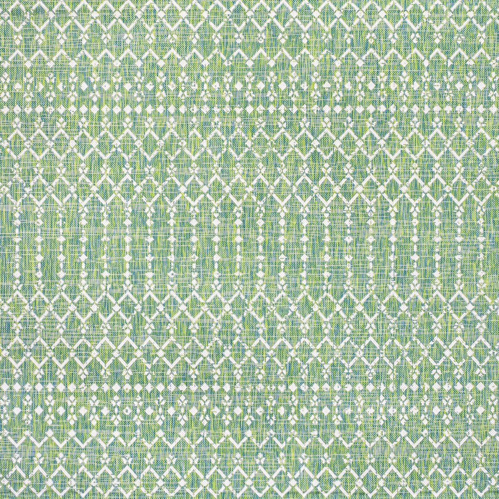 Ourika Moroccan Geometric Textured Weave Indoor/Outdoor Square Rug. Picture 1
