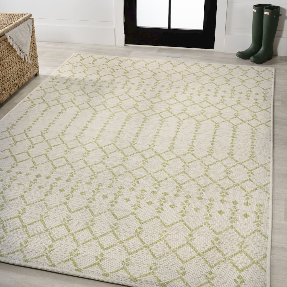 Ourika Moroccan Geometric Textured Weave Indoor/Outdoor Area Rug. Picture 2