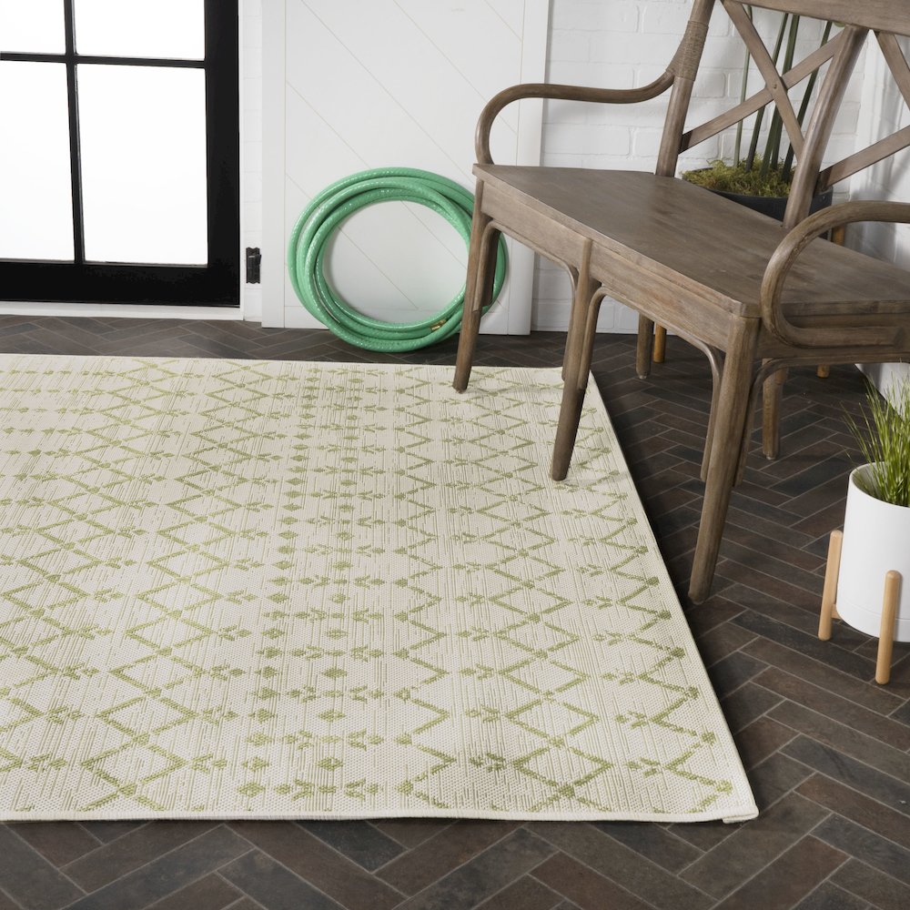 Ourika Moroccan Geometric Textured Weave Indoor/Outdoor Area Rug. Picture 7