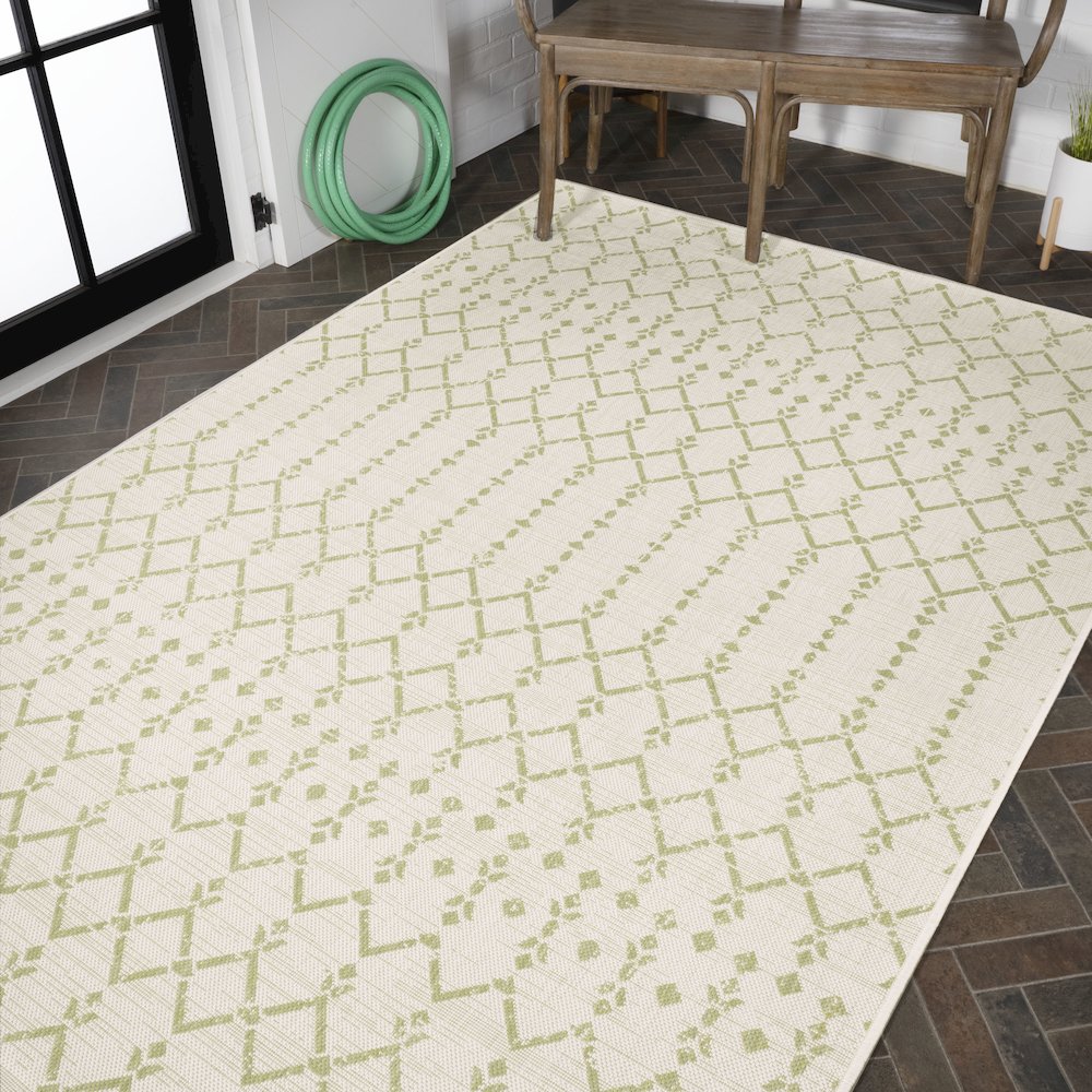Ourika Moroccan Geometric Textured Weave Indoor/Outdoor Area Rug. Picture 8